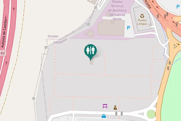 Map showing location of Valladolid Toilet