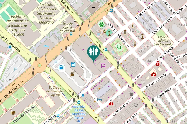 Map showing location of Avenida Filiberto Villalobos 71 Toilet
