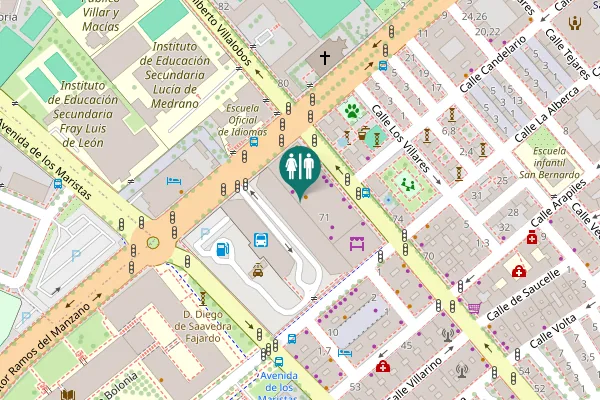 Map showing location of Avenida Filiberto Villalobos 71 Toilet