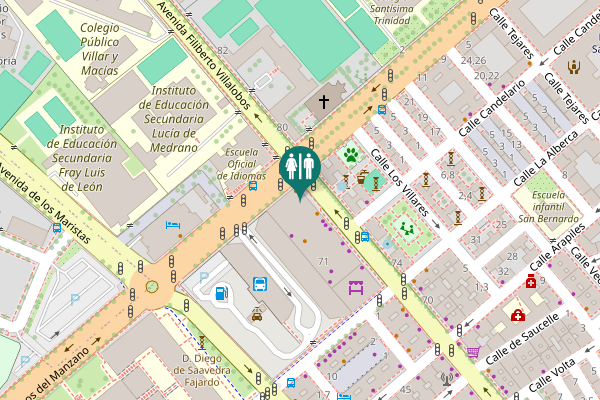 Map showing location of Avenida Filiberto Villalobos 71 Toilet