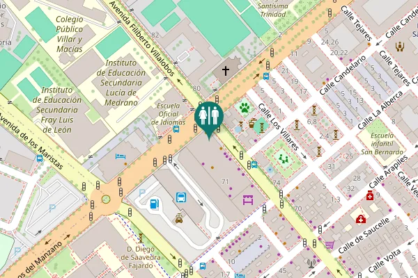 Map showing location of Avenida Filiberto Villalobos 71 Toilet