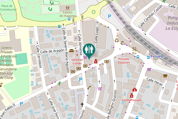 Map showing location of Avenida de Juan Pablo II 11 Toilet