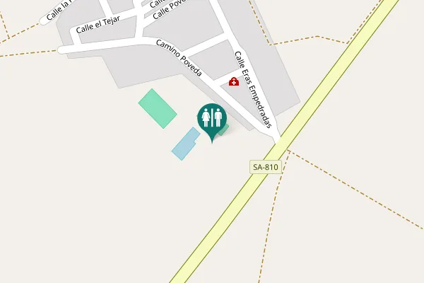 Map showing location of Camino Poveda Toilet
