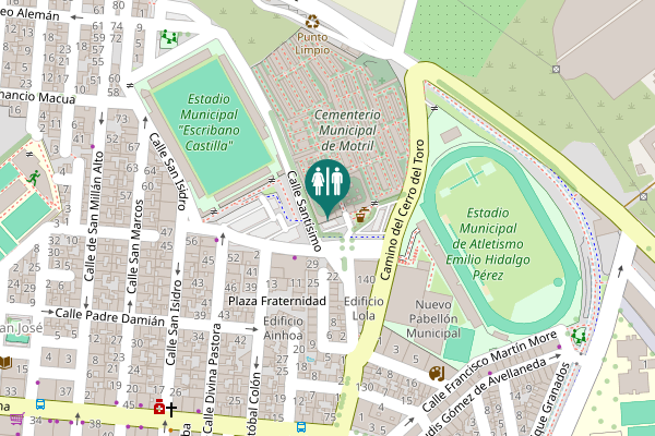 Map showing location of Calle Santísimo Toilet