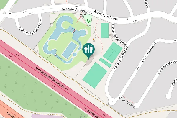 Map showing location of Calle de la Perdiz Toilet