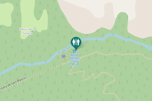 Map showing location of Camí d'Aigüestortes a l'Estany de Sant Maurici Toilet