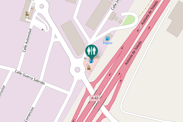 Map showing location of Calle Ingertal Toilet