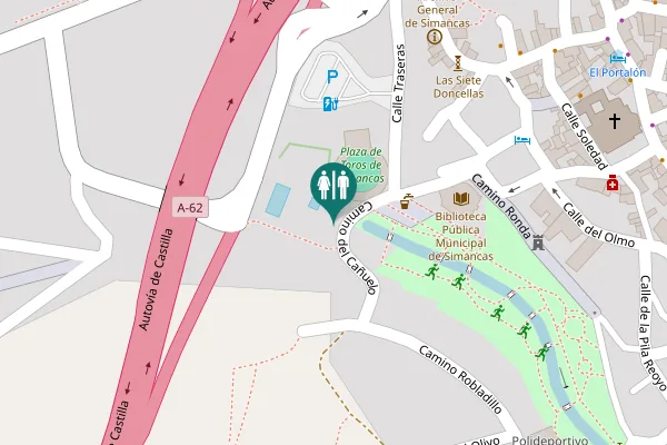 Map showing location of Camino del Cañuelo Toilet