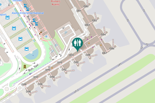 Map showing location of BUS Toilet
