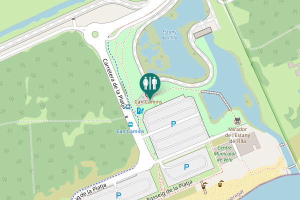 Map showing location of Carretera de la Platja Toilet