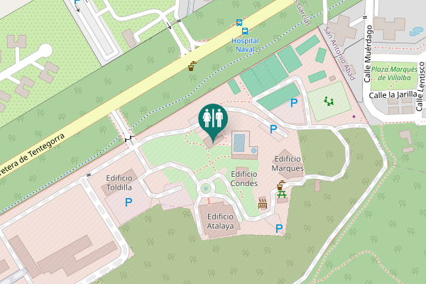 Map showing location of Carretera de Tentegorra Toilet