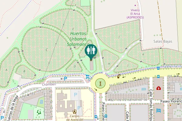 Map showing location of Glorieta de las Aceñas Toilet