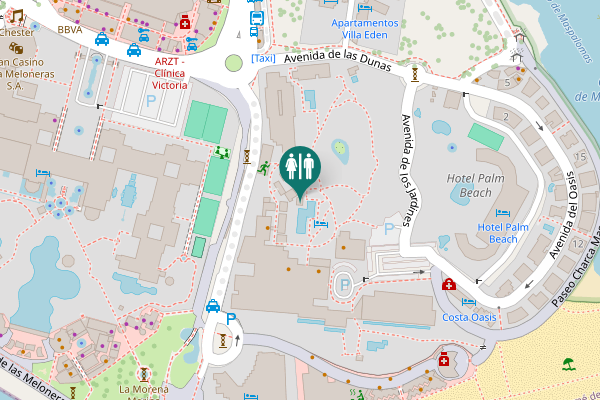 Map showing location of Plaza de las Palermas 2 Toilet