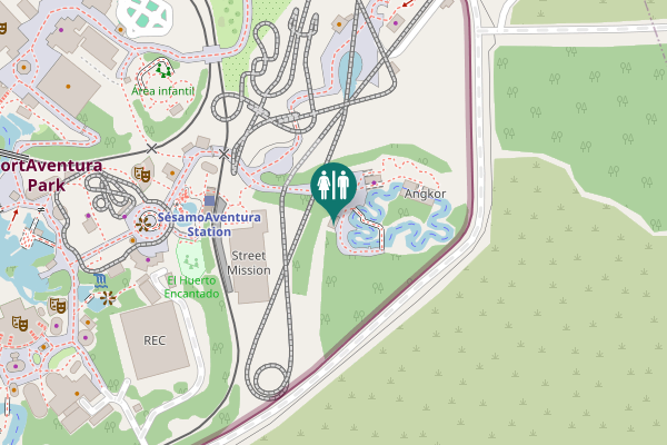 Map showing location of Salou Toilet