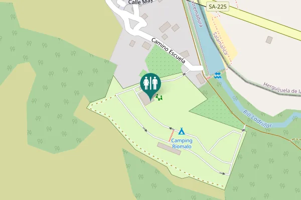 Map showing location of Camino Escuela Toilet