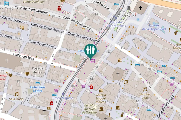 Map showing location of Avenida de César Augusto 110 Toilet