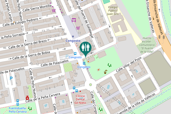 Map showing location of Calle de la Sierra de Tortejada 2 Toilet