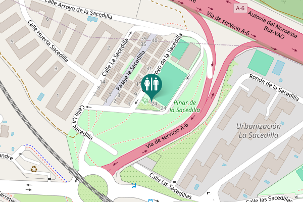 Map showing location of Calle Arroyo de la Sacedilla 24 Toilet