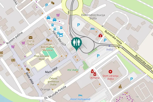 Map showing location of Dr. Mustafe Pintola 2D Toilet