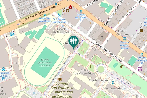Map showing location of Calle de Menéndez Pelayo 34 Toilet