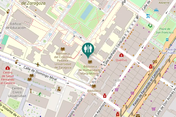 Map showing location of Calle de Pedro Cerbuna 12 Toilet