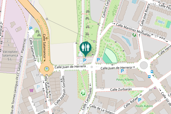 Map showing location of Calle Juan de Herrera Toilet