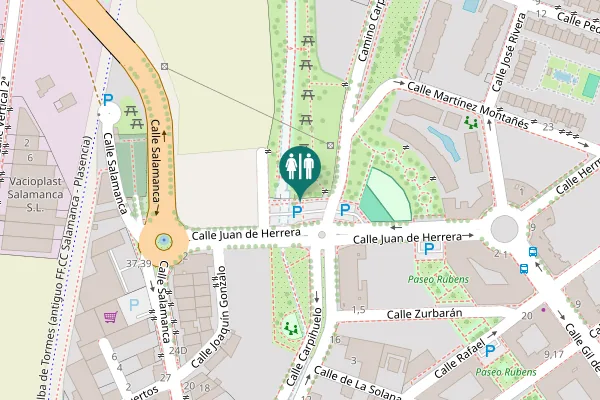 Map showing location of Calle Juan de Herrera Toilet