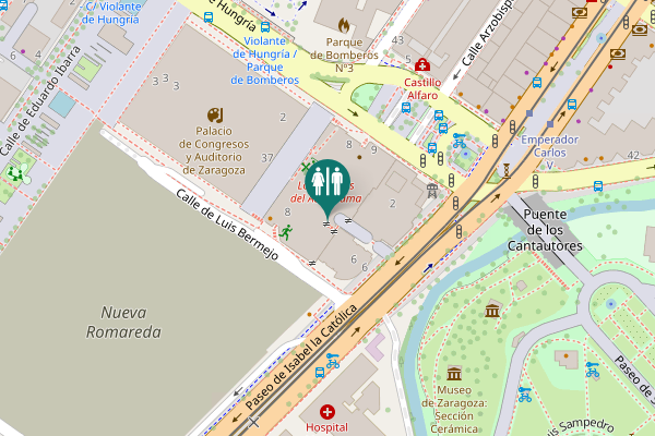 Map showing location of Plaza del Emperador Carlos V 8 Toilet