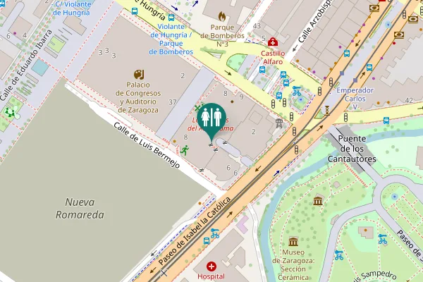 Map showing location of Plaza del Emperador Carlos V 8 Toilet