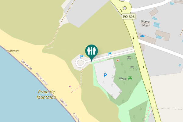 Map showing location of PO-308 Toilet