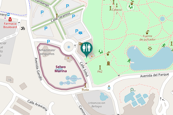 Map showing location of Calle Soleá Toilet