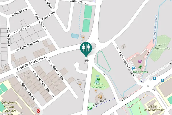 Map showing location of Avenida Víctimas del Terrorismo Toilet