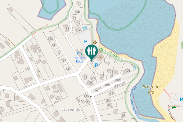 Map showing location of Valdoviño Toilet