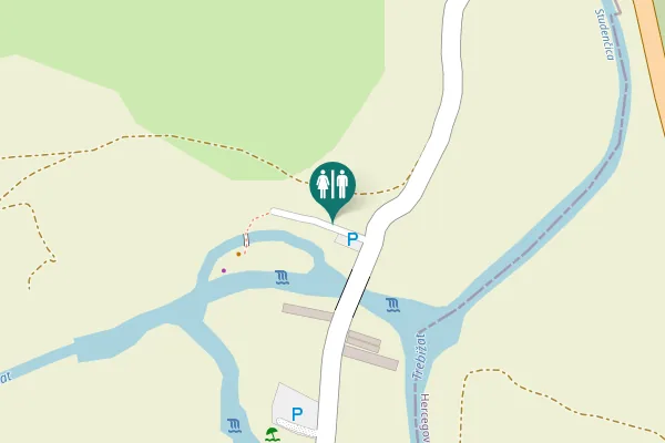 Map showing location of Stubica Toilet