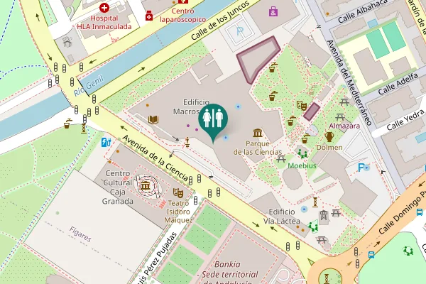 Map showing location of Avenida de la Ciencia Toilet