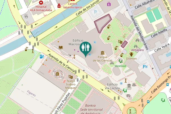Map showing location of Avenida de la Ciencia Toilet