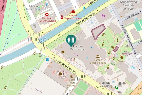 Map showing location of Avenida de la Ciencia Toilet