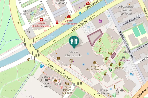 Map showing location of Calle de los Juncos Toilet