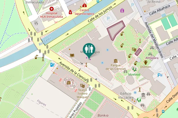 Map showing location of Avenida de la Ciencia Toilet