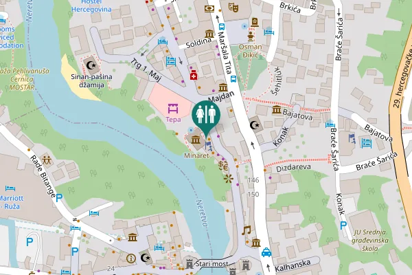 Map showing location of Mala Tepa 18 Toilet