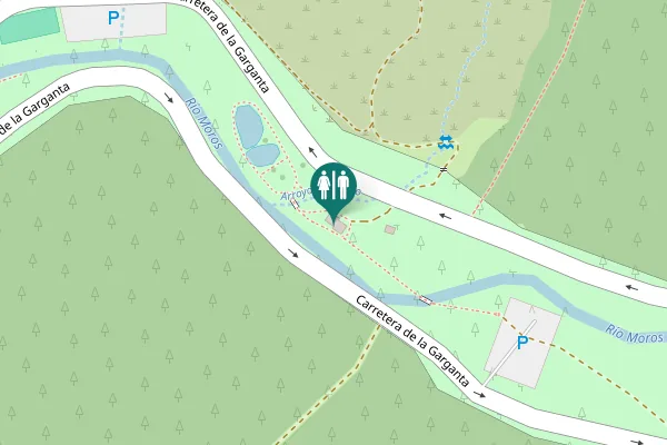 Map showing location of Carretera de la Garganta Toilet