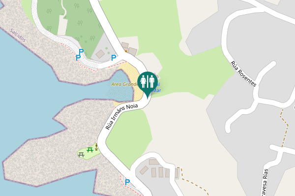 Map showing location of Rúa Irmáns Noia Toilet