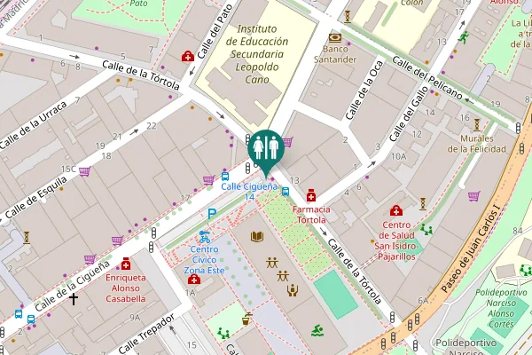 Map showing location of Calle de la Tórtola 20 Toilet