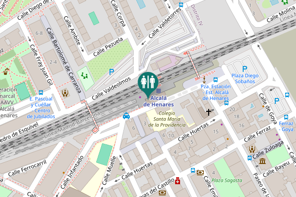 Map showing location of Calle Pedro Lainez Toilet