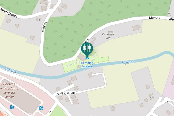 Map showing location of Mratnjevače 57 Toilet