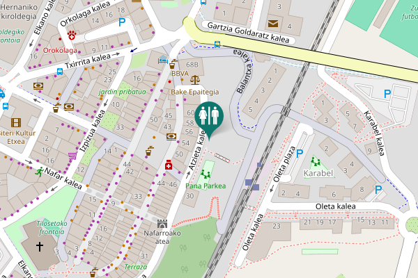 Map showing location of Atzieta kalea 30 Toilet