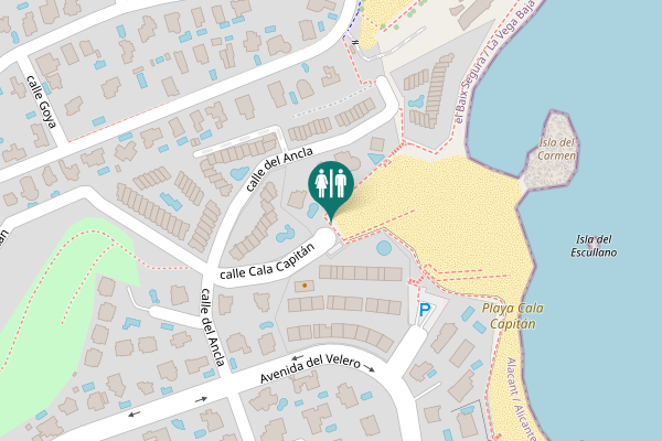 Map showing location of Orihuela Toilet