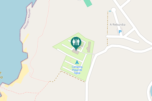 Map showing location of Tapia de Casariego Toilet