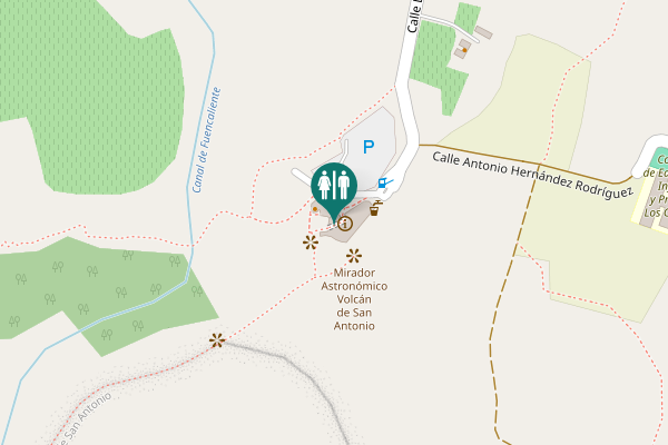 Map showing location of Calle Los Volcanes Toilet
