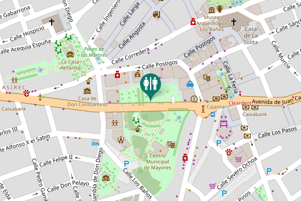 Map showing location of Avenida de la Constitución Toilet